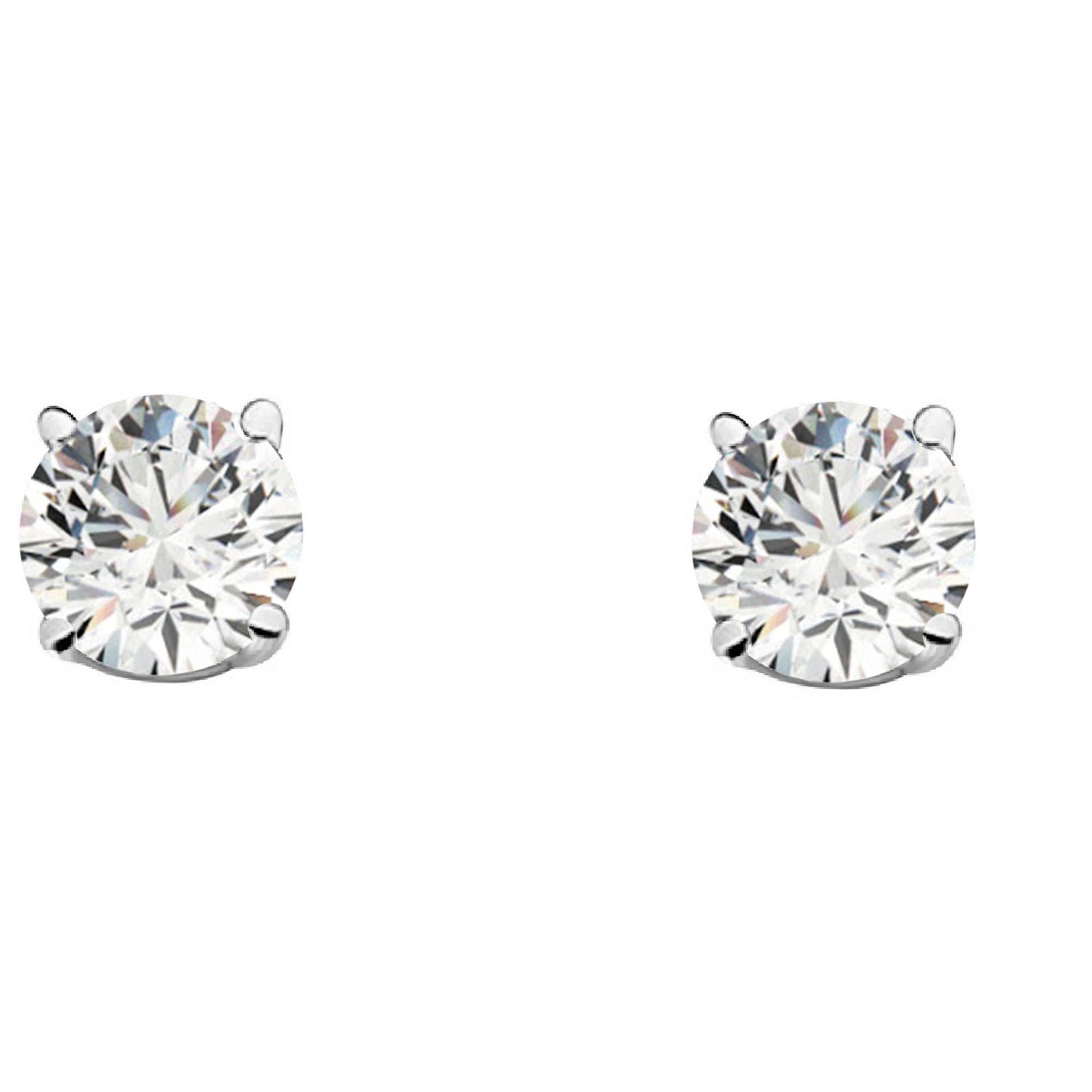 14k Solid Gold Diamond Studs Earrings For Women 0.30 Cttw Brilliant Cut Round Diamond (Color : F-G, Clarity : VS) White Yellow Gold Mauli Jewels