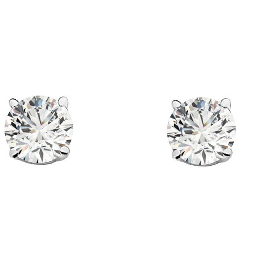 14k Solid Gold Diamond Studs Earrings For Women 0.40 Cttw Brilliant Cut Round Diamond (Color : F-G, Clarity : VS) White Yellow Gold Mauli Jewels