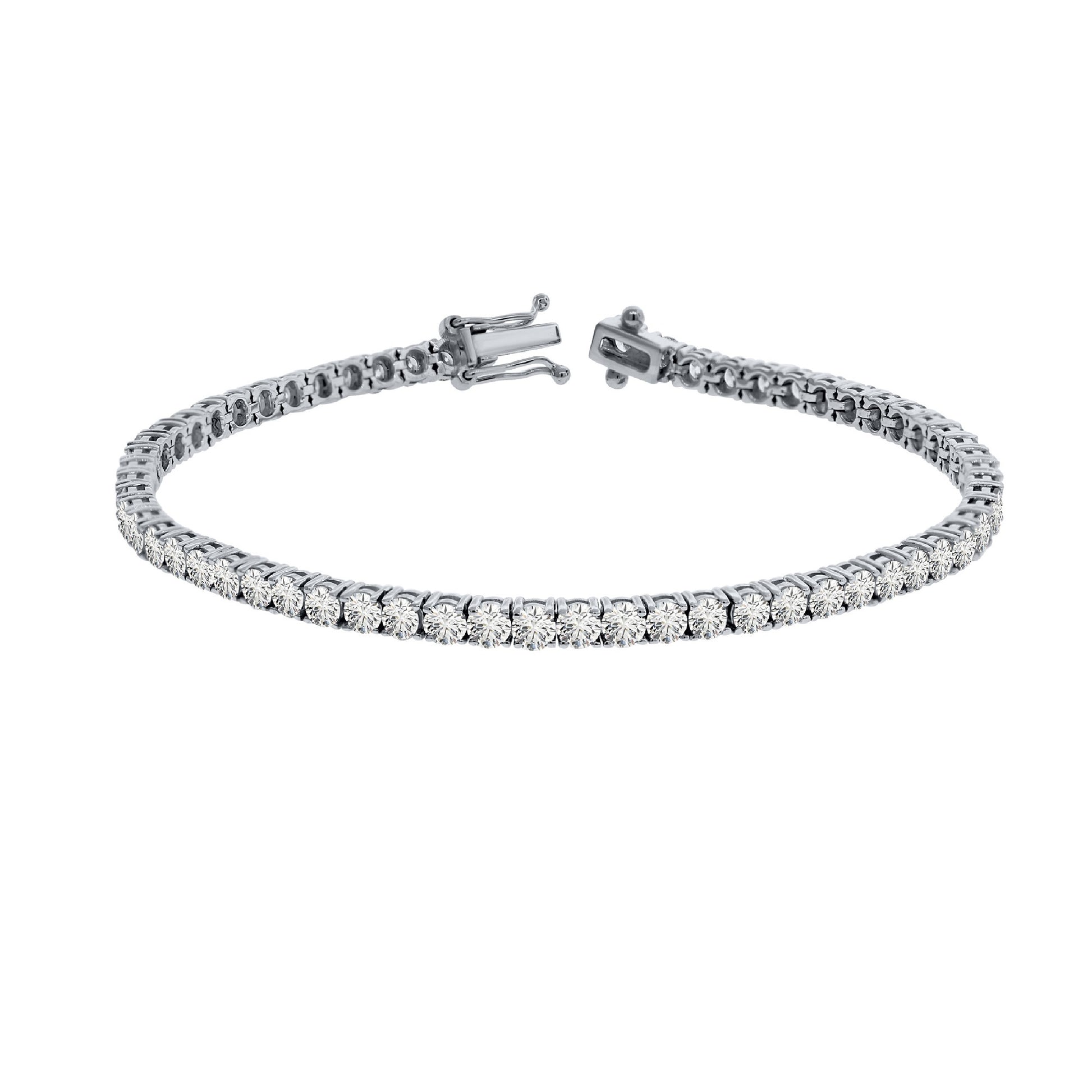 Diamond Tennis Brilliant-Cut Luxury Bracelet in Lab-Grown 14K Gold (F-G/VS1) 4.00 Ct Mauli Jewels
