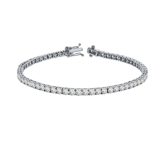 Diamond Tennis Brilliant-Cut Luxury Bracelet in Lab-Grown 14K Gold (F-G/VS1) 4.00 Ct Mauli Jewels