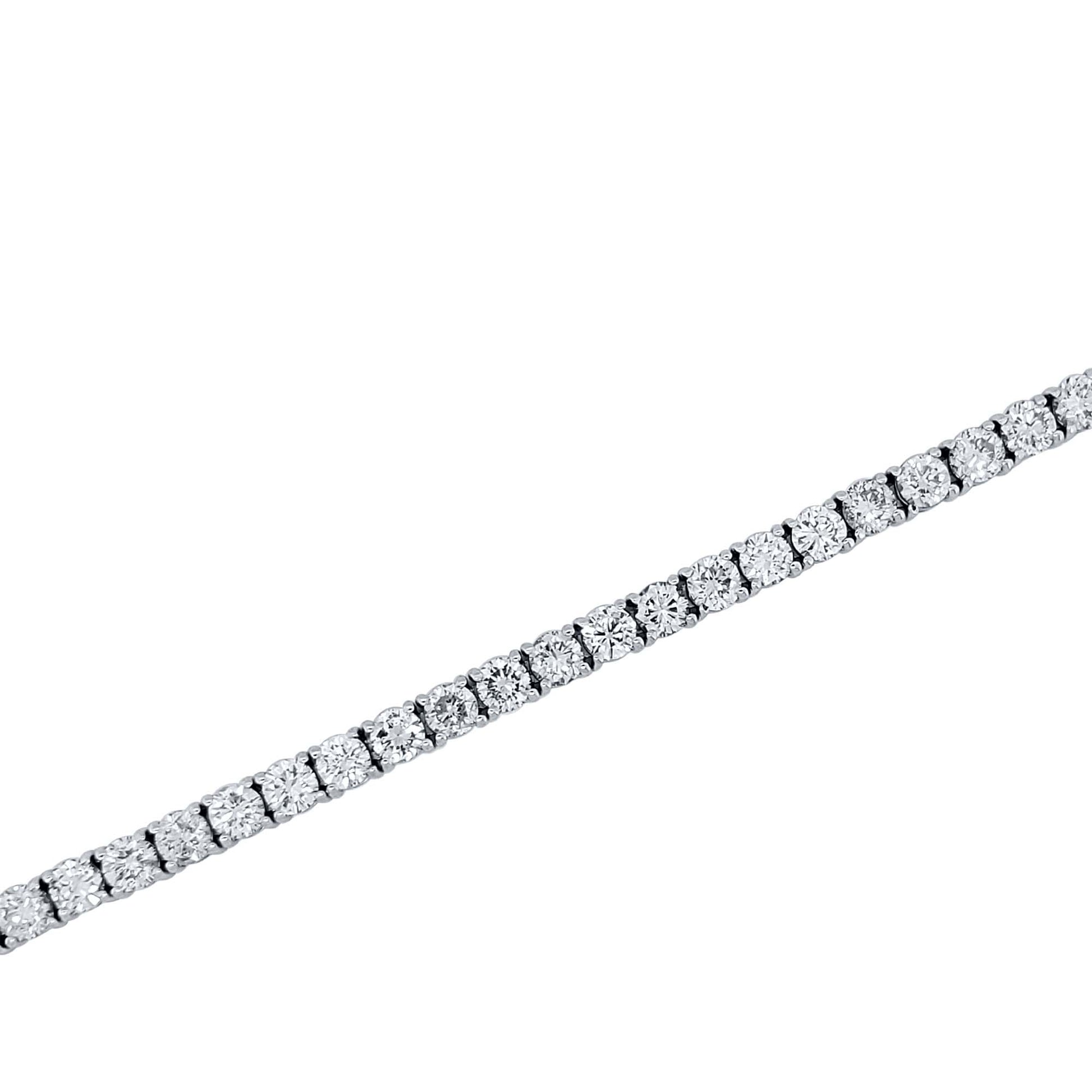 2.00 Carat Natural Brilliant-Cut Round Diamond Tennis Bracelet in 14K Solid Gold Mauli Jewels