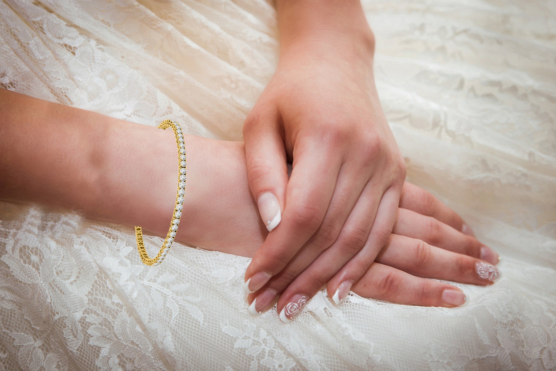 Diamond Tennis Brilliant-Cut Luxury Bracelet in Lab-Grown 14K Gold (F-G/VS1) 4.00 Ct Mauli Jewels
