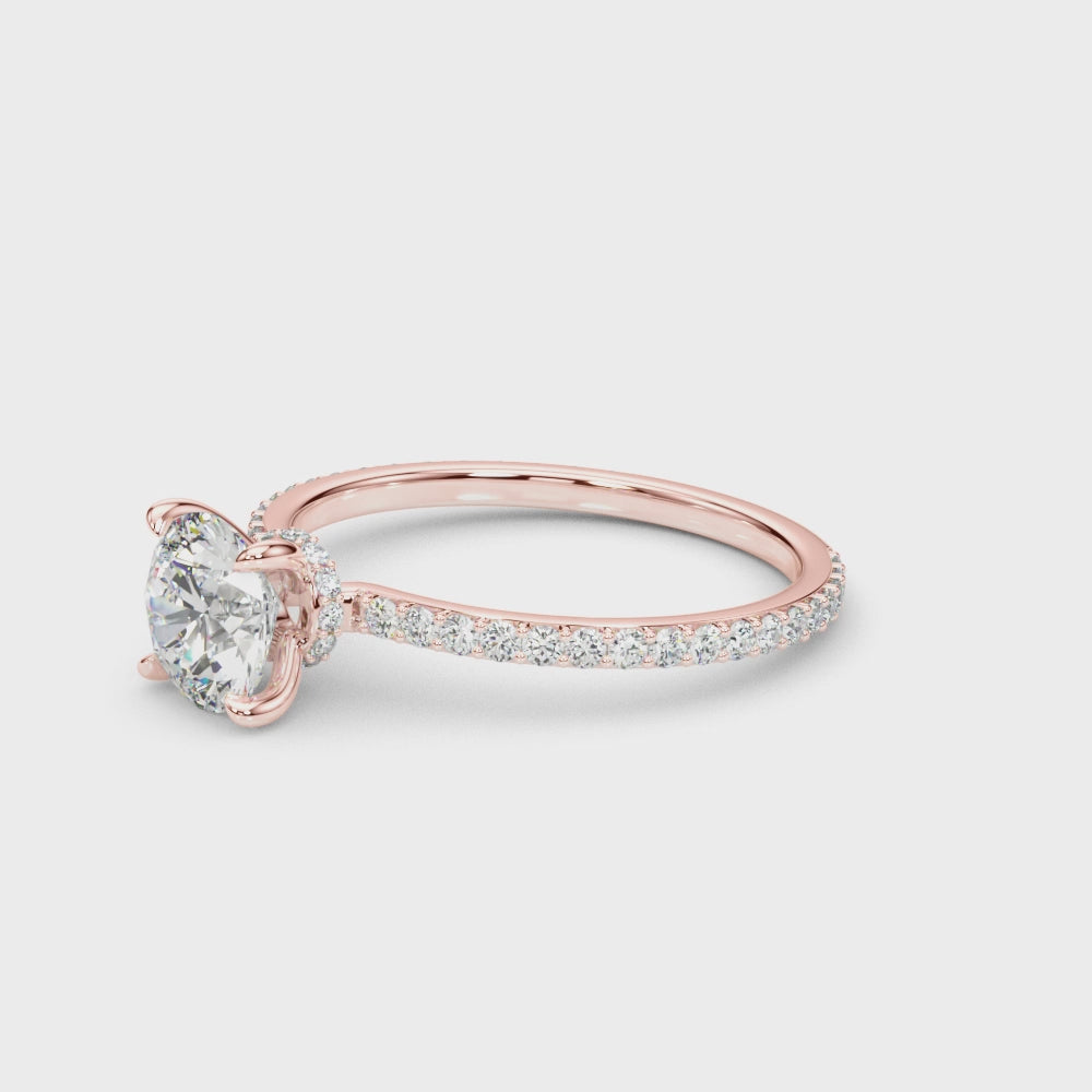2.35 Ct Brilliant Cut Round Lab-Grown Diamond Ring in 10K White, Rose, and Yellow Gold With GH VS1 Diamonds Stunning Luxury for Women
