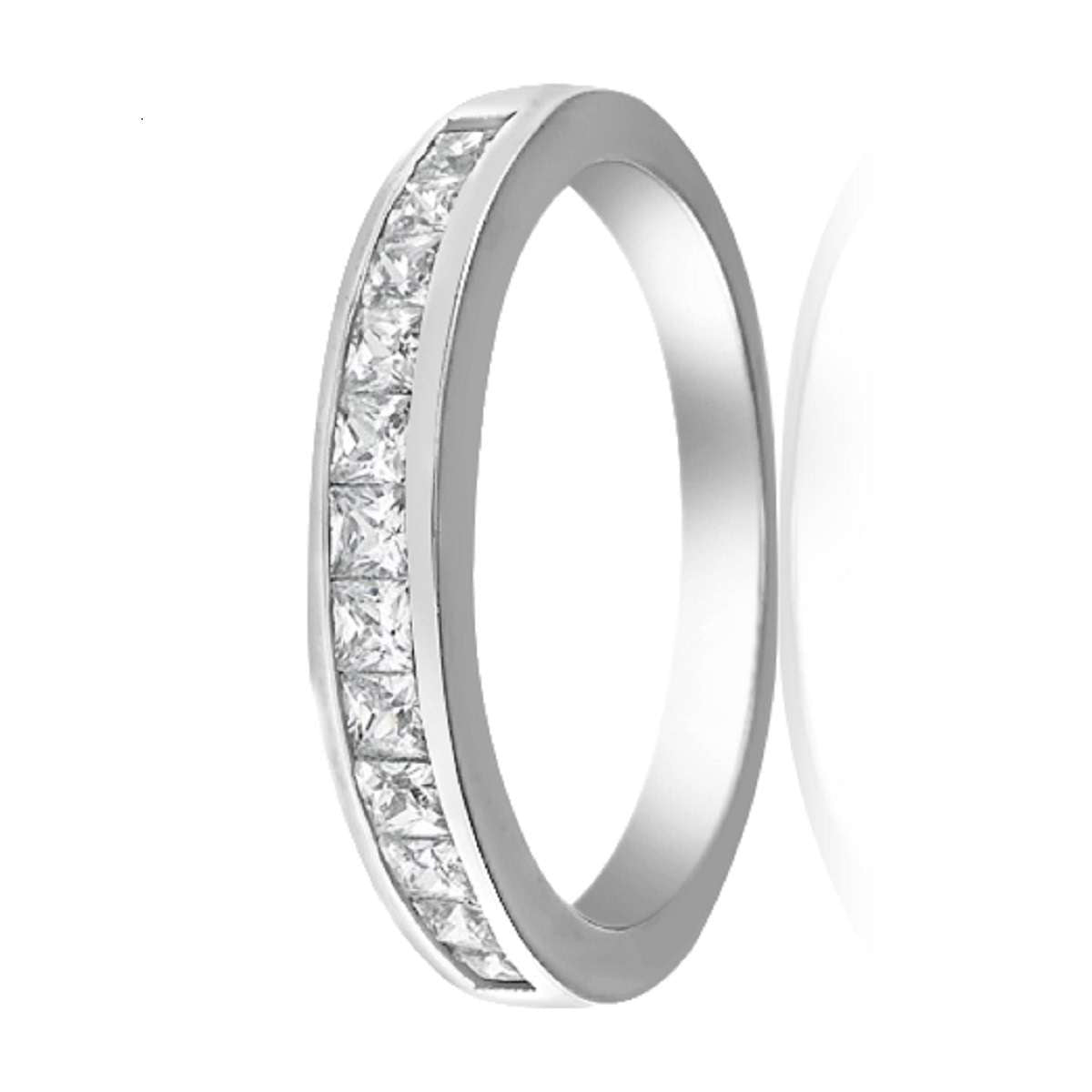 0.75 Carat Diamond Channel Set Wedding Band For Women In 14K Yellow Rose & White Gold Mauli Jewels