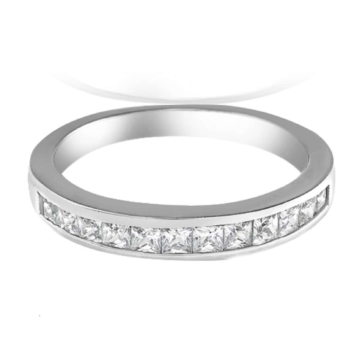 0.75 Carat Diamond Channel Set Wedding Band For Women In 14K Yellow Rose & White Gold Mauli Jewels