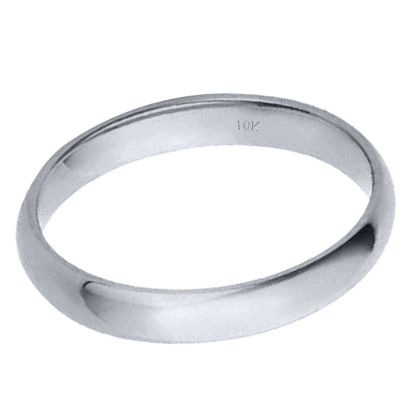 MauliJewels 3MM Wedding Band for Men and Women in 10K Solid Yellow or White Gold | Sizes Available