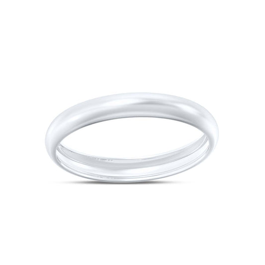 MauliJewels 3MM Wedding Band for Men and Women in 10K Yellow or White Gold | Sizes Available 5-9