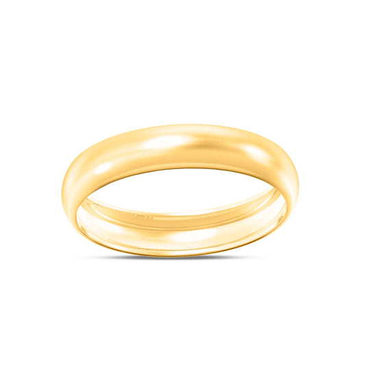 MauliJewels 4MM Wedding Band for Men and Women in 10K Yellow or White Gold | Sizes Available 5-9