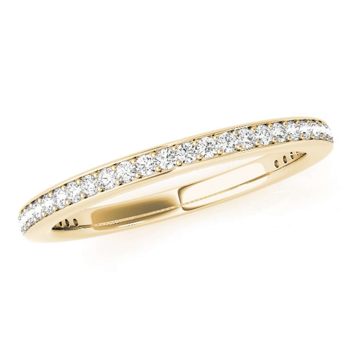 0.25 Carat Natural Diamond Wedding Band For Women In 10K Rose White & Yellow Gold