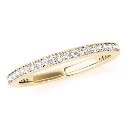 0.25 Carat Natural Diamond Wedding Band For Women In 10K Rose White & Yellow Gold