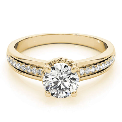 0.75 Carat Diamond 10K White Rose & Yellow Gold Engagement Solitaire Rings For Womens