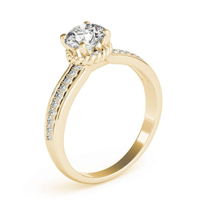 0.75 Carat Diamond 10K White Rose & Yellow Gold Engagement Solitaire Rings For Womens