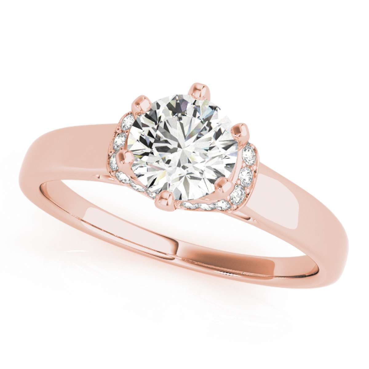 0.70 Carat Diamond Vintage Engagement Rings For Women In 14K Solid