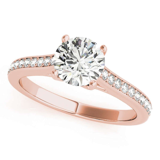 Mauli Jewels 0.50 Carat Natural Diamond Engagement Rings for Women in 10K Rose, White & Yellow Gold Mauli Jewels
