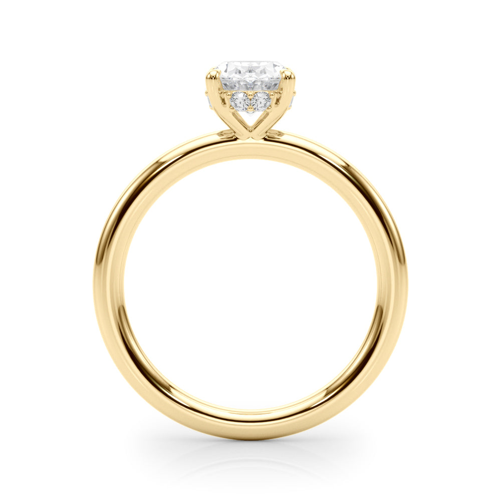 1.10 Carat GH VS1 Oval-Cut Lab-Grown Diamond Ring in 10K White Rose and Yellow Gold – Timeless Elegance for Women