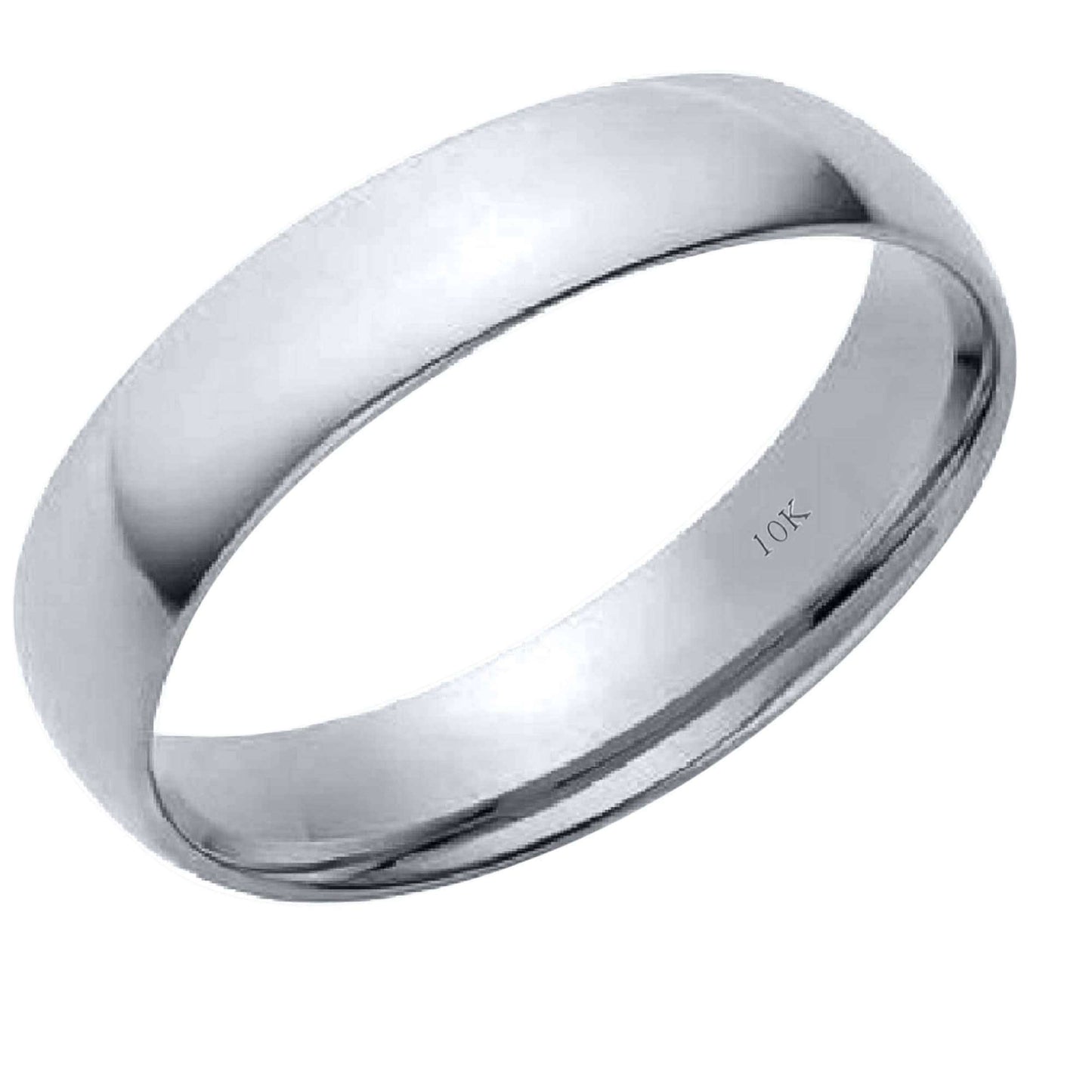 MauliJewels 5MM Wedding Band for Men and Women in 10K Solid Yellow or White Gold | Sizes Available