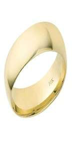 MauliJewels 6MM Wedding Band for Men and Women in 10K Solid Yellow or White Gold | Sizes Available