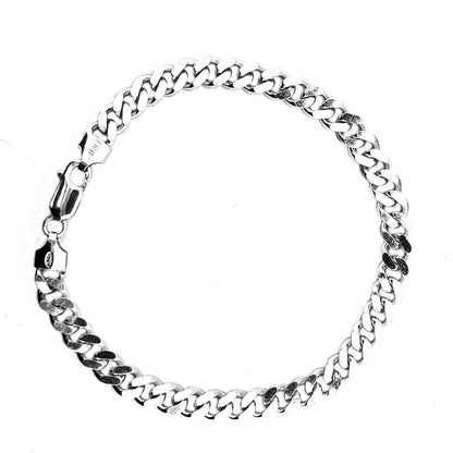 MauliJewels 5MM Miami Curb Link/Cuban Link 8.5" Bracelet in Sterling Silver & 14K Solid Gold Plated