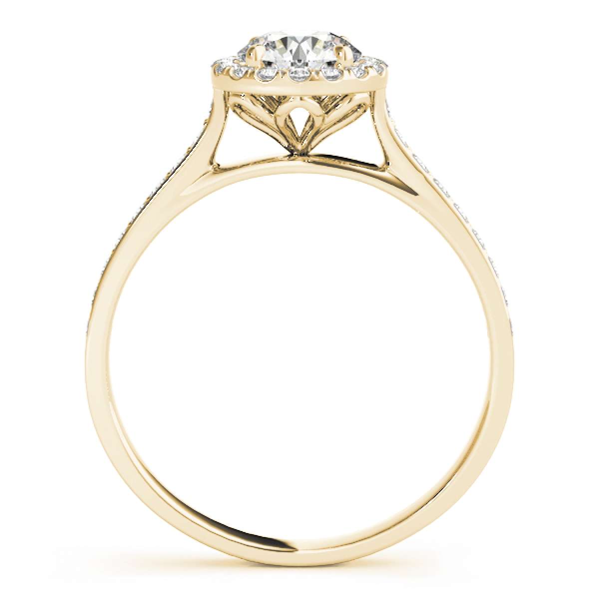 0.75 Carat Halo Diamond Engagement Wedding Prong Set Ring In 14K Solid Rose White & Yellow Gold