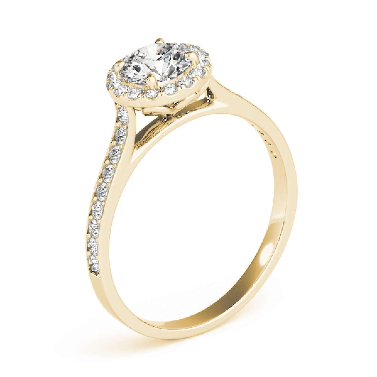 0.75 Carat Halo Diamond Engagement Wedding Prong Set Ring In 14K Solid Rose White & Yellow Gold