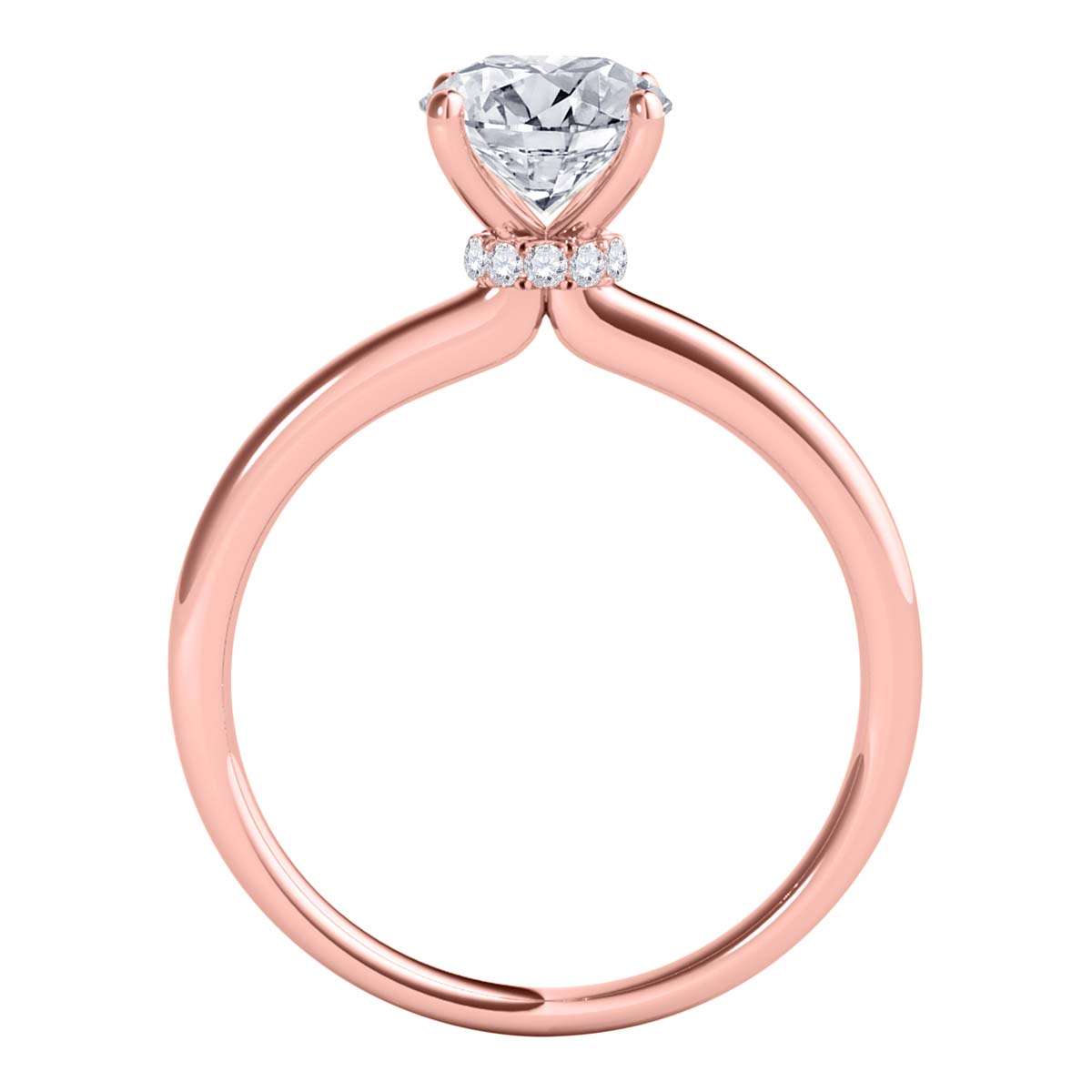 Mauli Jewels 1/2 Carat Round Cut Diamond Solitaire Engagement Ring Prong-Setting 14K Rose White Yellow Gold