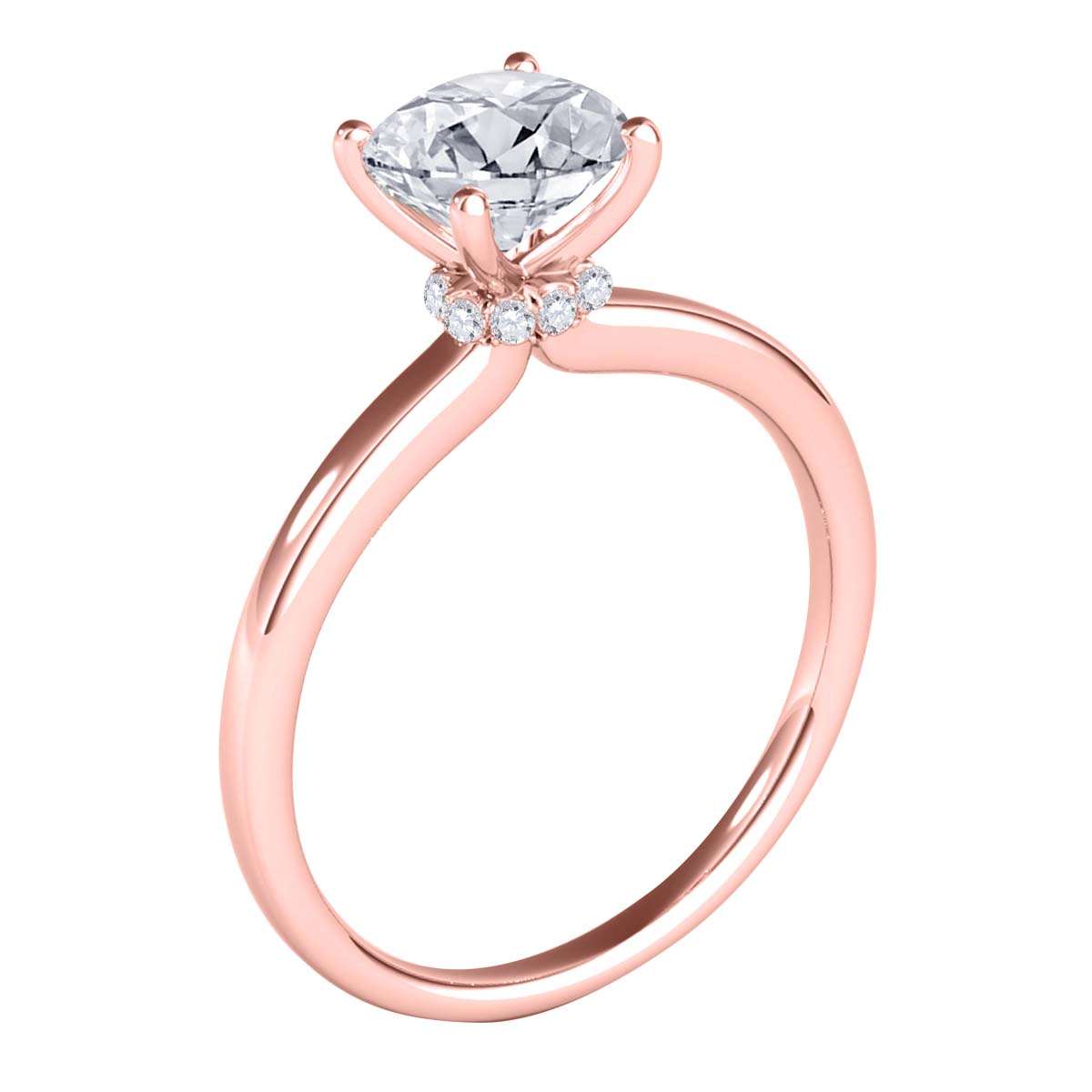 Mauli Jewels 1/2 Carat Round Cut Diamond Solitaire Engagement Ring Prong-Setting 14K Rose White Yellow Gold