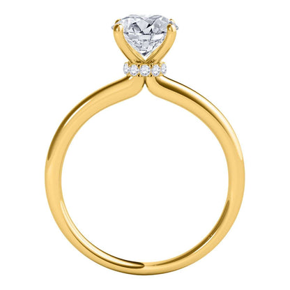 Mauli Jewels 1/2 Carat Round Cut Diamond Solitaire Engagement Ring Prong-Setting 14K Rose White Yellow Gold