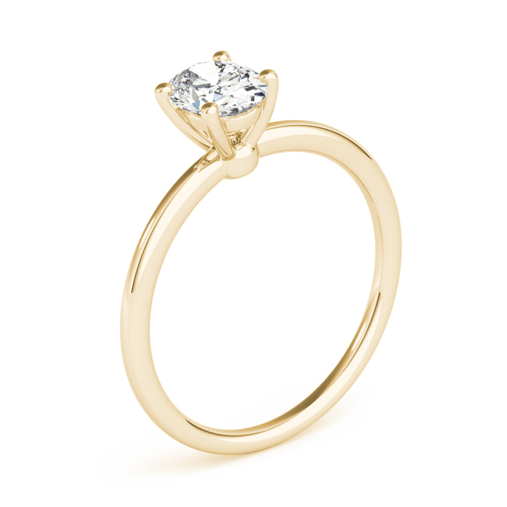 0.50 Carat Oval-Cut Lab-Grown Diamond Ring in 10K White, Rose, or Yellow Gold – Elegant Design for Women