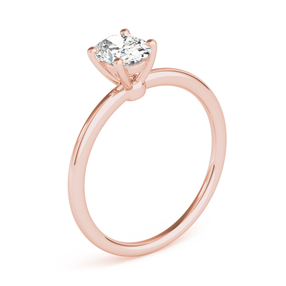 0.50 Carat Oval-Cut Lab-Grown Diamond Ring in 10K White, Rose, or Yellow Gold – Elegant Design for Women