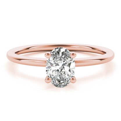 0.50 Carat Oval-Cut Lab-Grown Diamond Ring in 10K White, Rose, or Yellow Gold – Elegant Design for Women