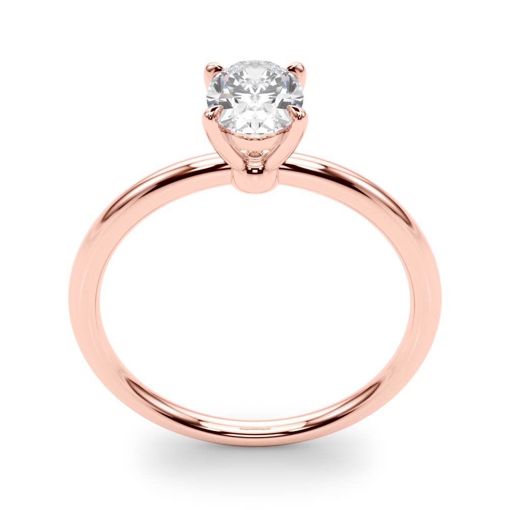 0.50 Carat Oval-Cut Lab-Grown Diamond Ring in 10K White, Rose, or Yellow Gold – Elegant Design for Women