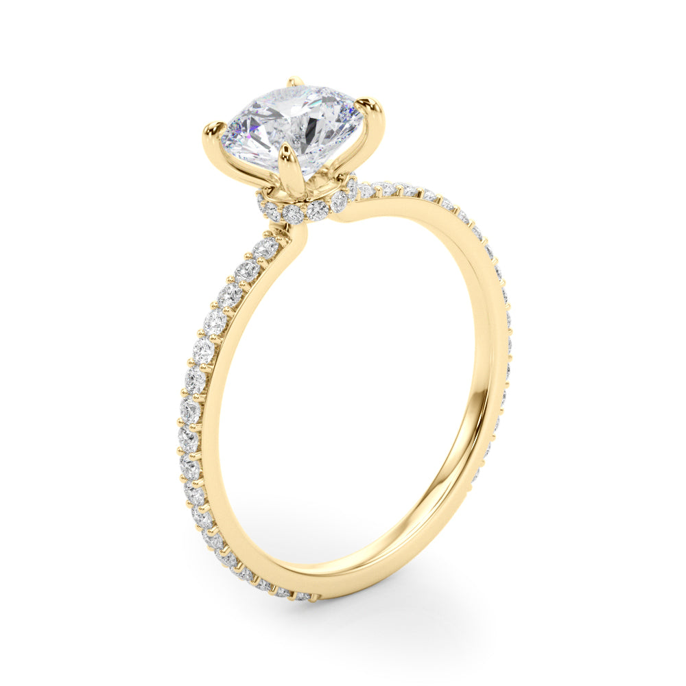 1.00 Carat Round-Cut Lab-Grown Diamond Ring in 10K White, Rose, and Yellow Gold with 0.35 Carat GH VS1 Diamonds – Classic Radiance for Women