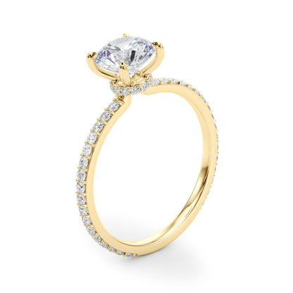 1.00 Carat Round-Cut Lab-Grown Diamond Ring in 10K White, Rose, and Yellow Gold with 0.35 Carat GH VS1 Diamonds – Classic Radiance for Women