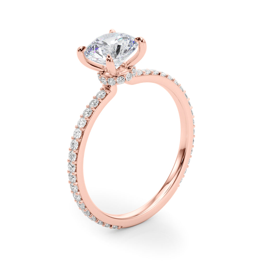 1.00 Carat Round-Cut Lab-Grown Diamond Ring in 10K White, Rose, and Yellow Gold with 0.35 Carat GH VS1 Diamonds – Classic Radiance for Women