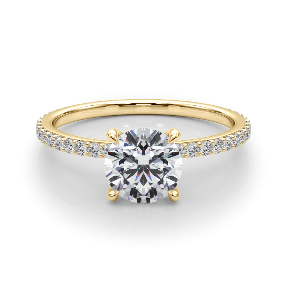 1.00 Carat Round-Cut Lab-Grown Diamond Ring in 10K White, Rose, and Yellow Gold with 0.35 Carat GH VS1 Diamonds – Classic Radiance for Women