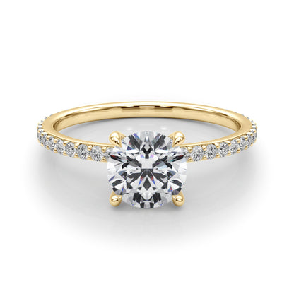 1.00 Carat Round-Cut Lab-Grown Diamond Ring in 10K White, Rose, and Yellow Gold with 0.35 Carat GH VS1 Diamonds – Classic Radiance for Women