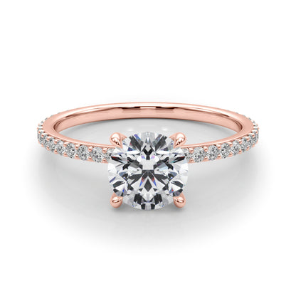 1.00 Carat Round-Cut Lab-Grown Diamond Ring in 10K White, Rose, and Yellow Gold with 0.35 Carat GH VS1 Diamonds – Classic Radiance for Women