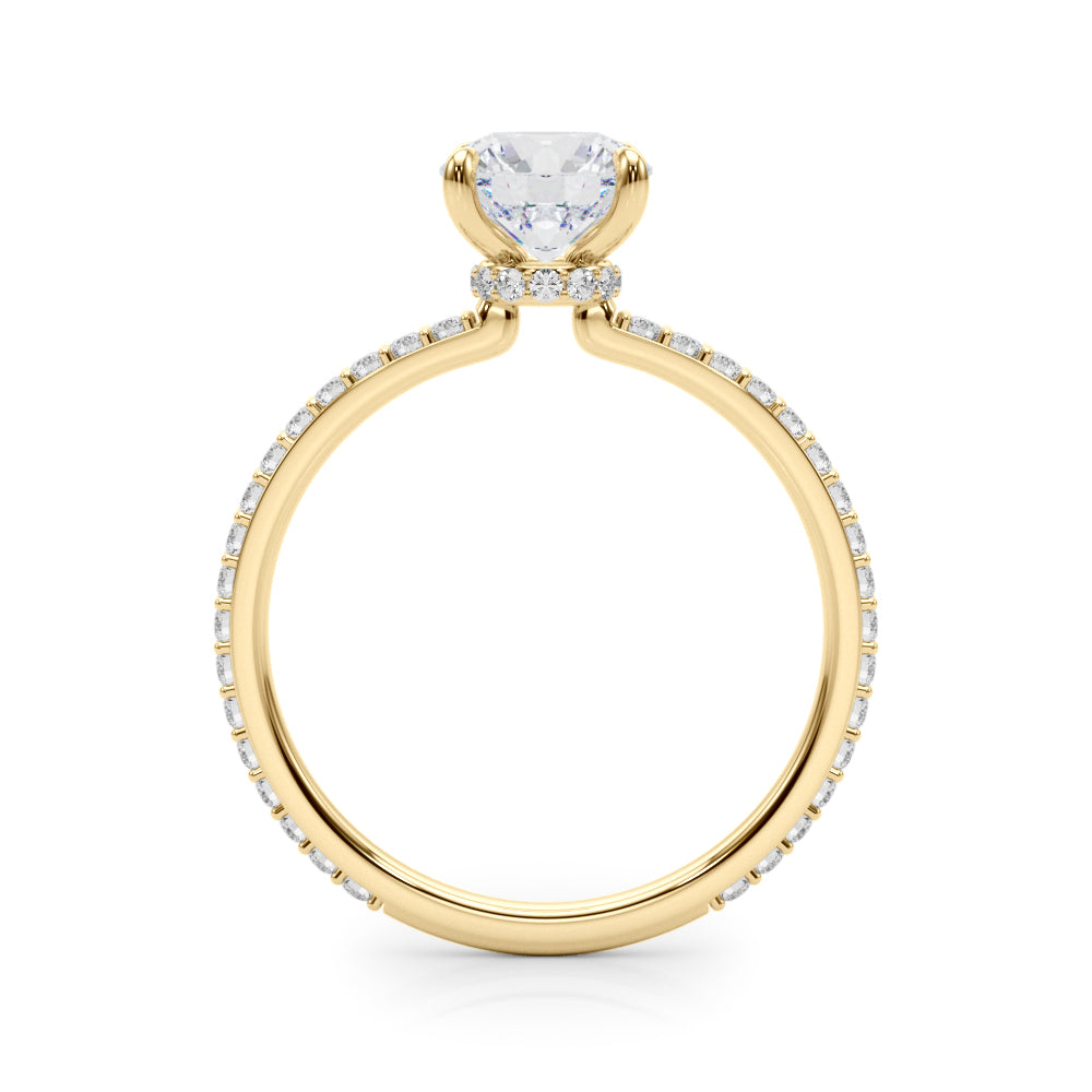 1.00 Carat Round-Cut Lab-Grown Diamond Ring in 10K White, Rose, and Yellow Gold with 0.35 Carat GH VS1 Diamonds – Classic Radiance for Women