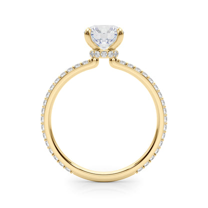 1.00 Carat Round-Cut Lab-Grown Diamond Ring in 10K White, Rose, and Yellow Gold with 0.35 Carat GH VS1 Diamonds – Classic Radiance for Women