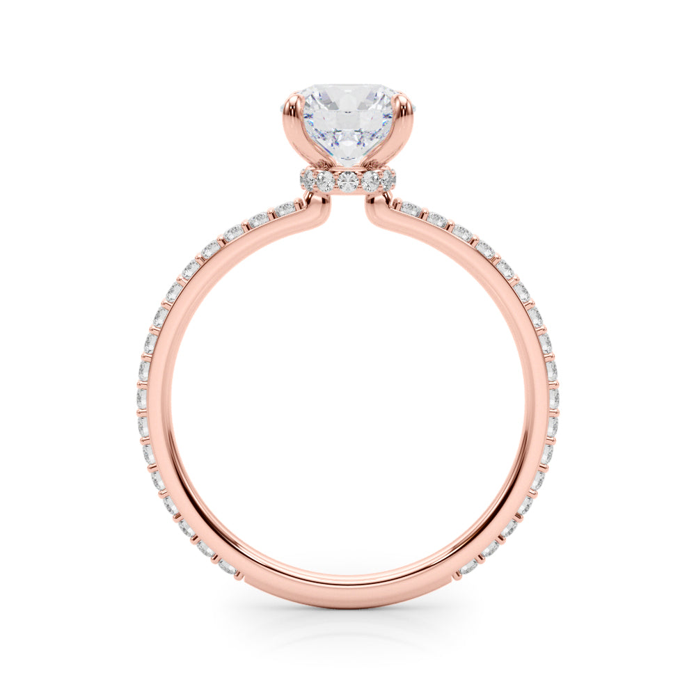 1.00 Carat Round-Cut Lab-Grown Diamond Ring in 10K White, Rose, and Yellow Gold with 0.35 Carat GH VS1 Diamonds – Classic Radiance for Women