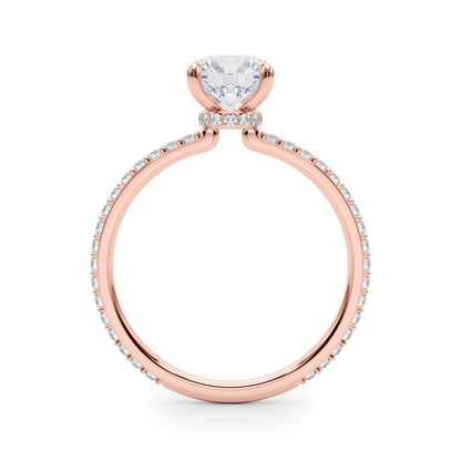 1.00 Carat Round-Cut Lab-Grown Diamond Ring in 10K White, Rose, and Yellow Gold with 0.35 Carat GH VS1 Diamonds – Classic Radiance for Women