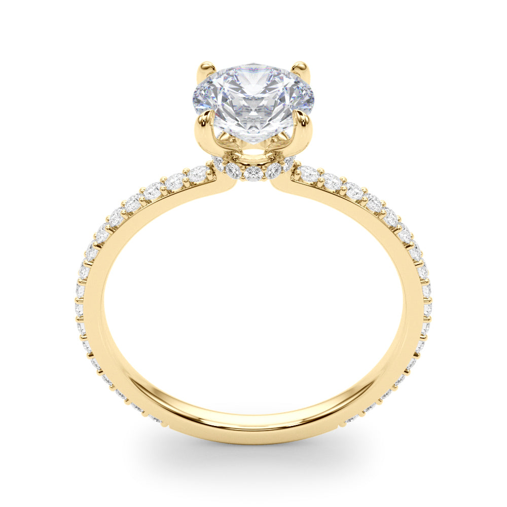 1.00 Carat Round-Cut Lab-Grown Diamond Ring in 10K White, Rose, and Yellow Gold with 0.35 Carat GH VS1 Diamonds – Classic Radiance for Women