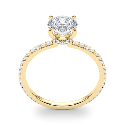 1.00 Carat Round-Cut Lab-Grown Diamond Ring in 10K White, Rose, and Yellow Gold with 0.35 Carat GH VS1 Diamonds – Classic Radiance for Women