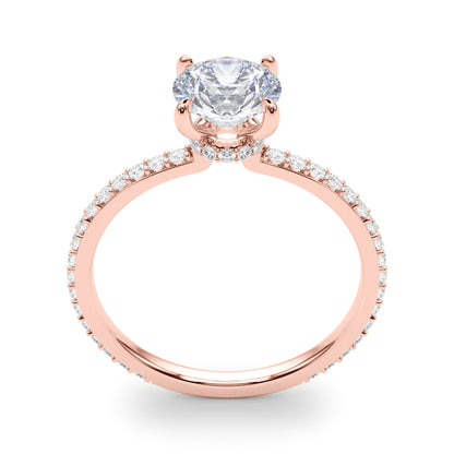 1.00 Carat Round-Cut Lab-Grown Diamond Ring in 10K White, Rose, and Yellow Gold with 0.35 Carat GH VS1 Diamonds – Classic Radiance for Women