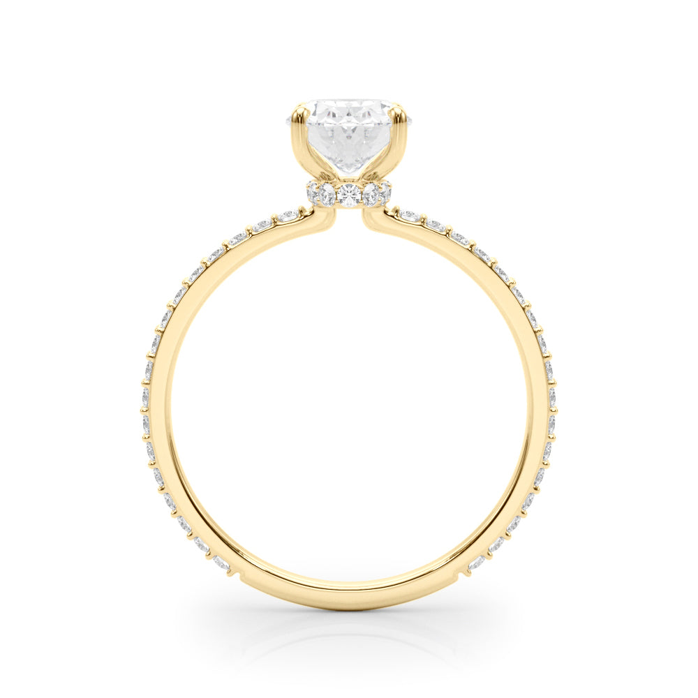 0.75 Carat Oval-Cut Lab-Grown Diamond Ring in 10K White, Rose, and Yellow Gold with 0.35 Carat GH VS1 Diamonds – Timeless Elegance for Women