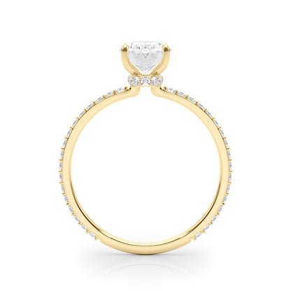 0.75 Carat Oval-Cut Lab-Grown Diamond Ring in 10K White, Rose, and Yellow Gold with 0.35 Carat GH VS1 Diamonds – Timeless Elegance for Women