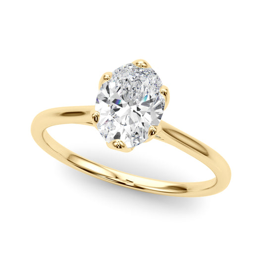 0.75 Carat Oval-Cut Lab-Grown Diamond Ring in 10K White, Rose, and Yellow Gold – Effortless Elegance for Women