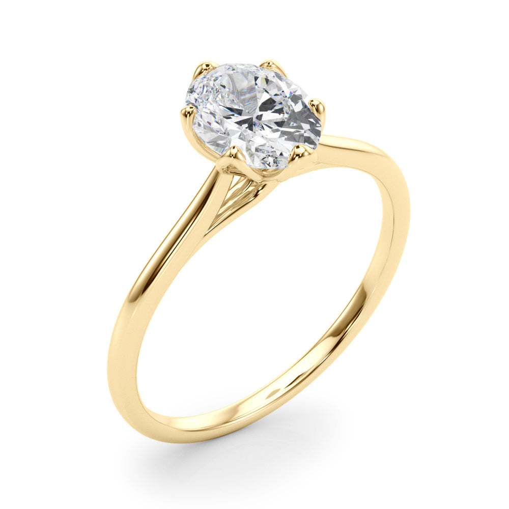 0.75 Carat Oval-Cut Lab-Grown Diamond Ring in 10K White, Rose, and Yellow Gold – Effortless Elegance for Women