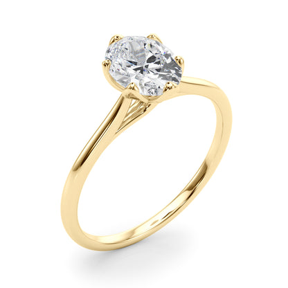 0.75 Carat Oval-Cut Lab-Grown Diamond Ring in 10K White, Rose, and Yellow Gold – Effortless Elegance for Women