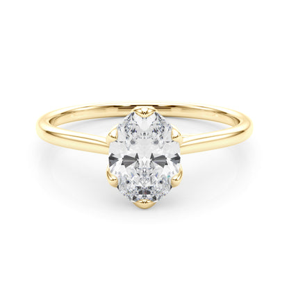 0.75 Carat Oval-Cut Lab-Grown Diamond Ring in 10K White, Rose, and Yellow Gold – Effortless Elegance for Women